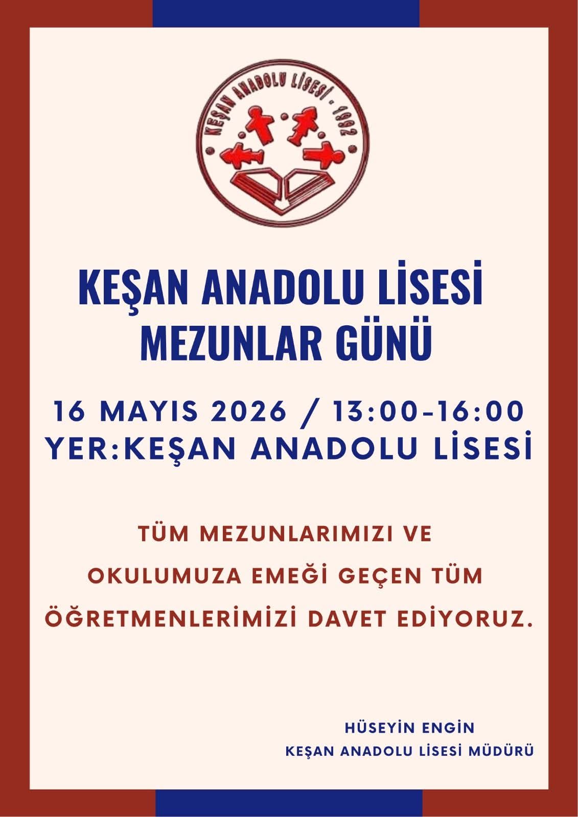 Keşan Anadolu Lisesi’nde mezunlar günü heyecanı!