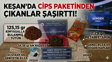 Keşan’da cips paketinden çıkanlar şaşırttı!