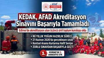 KEDAK, AFAD Akreditasyon Sınavını başarıyla tamamladı