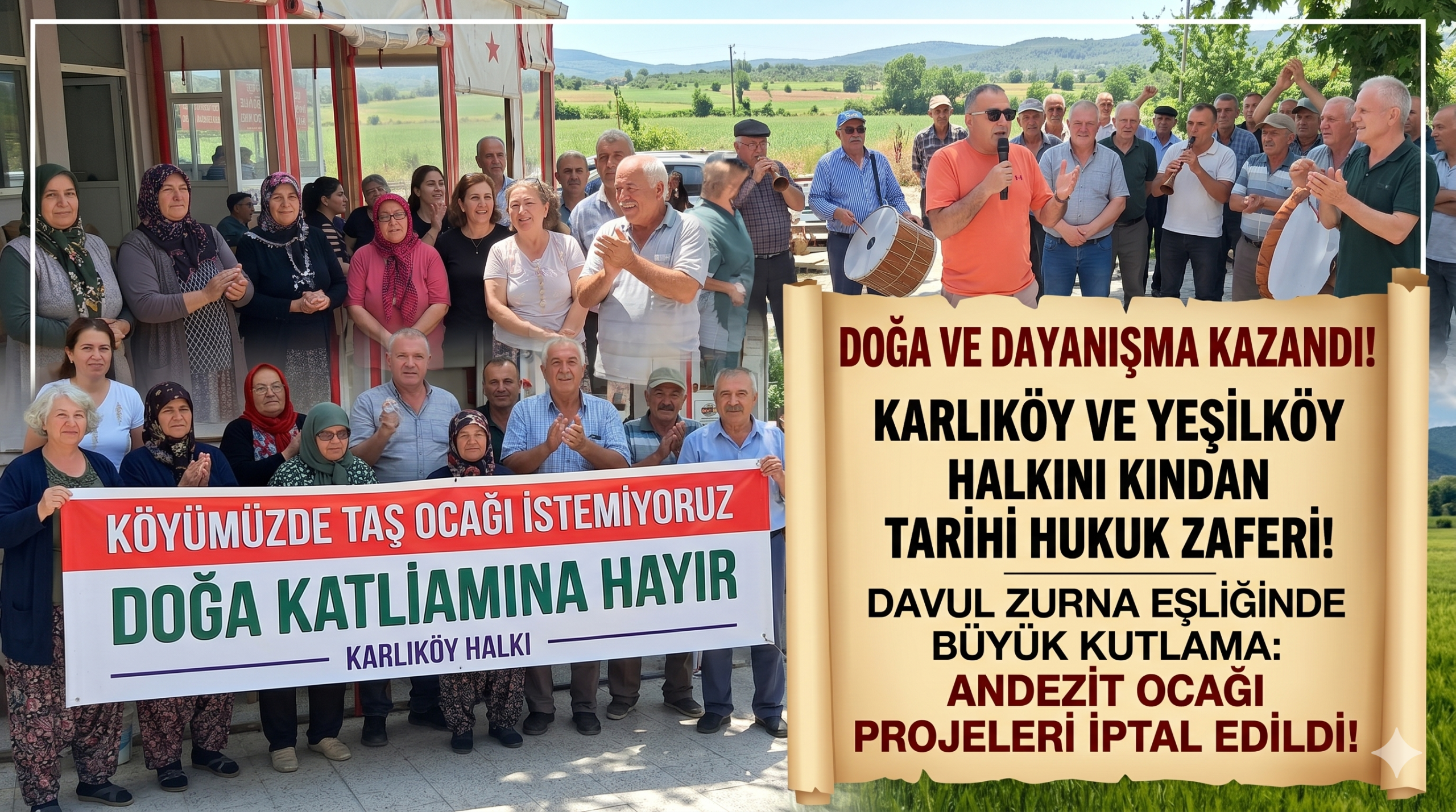 Karlıköy ve Yeşilköy halkından tarihi hukuk zaferi!