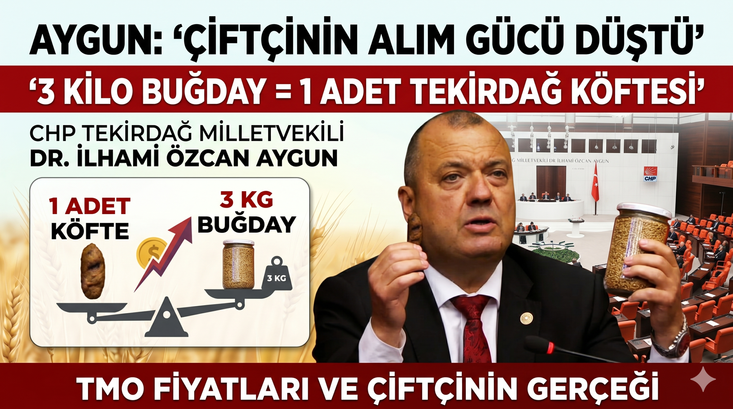 “Üç kilo buğdaya 1 adet Tekirdağ Köftesi”