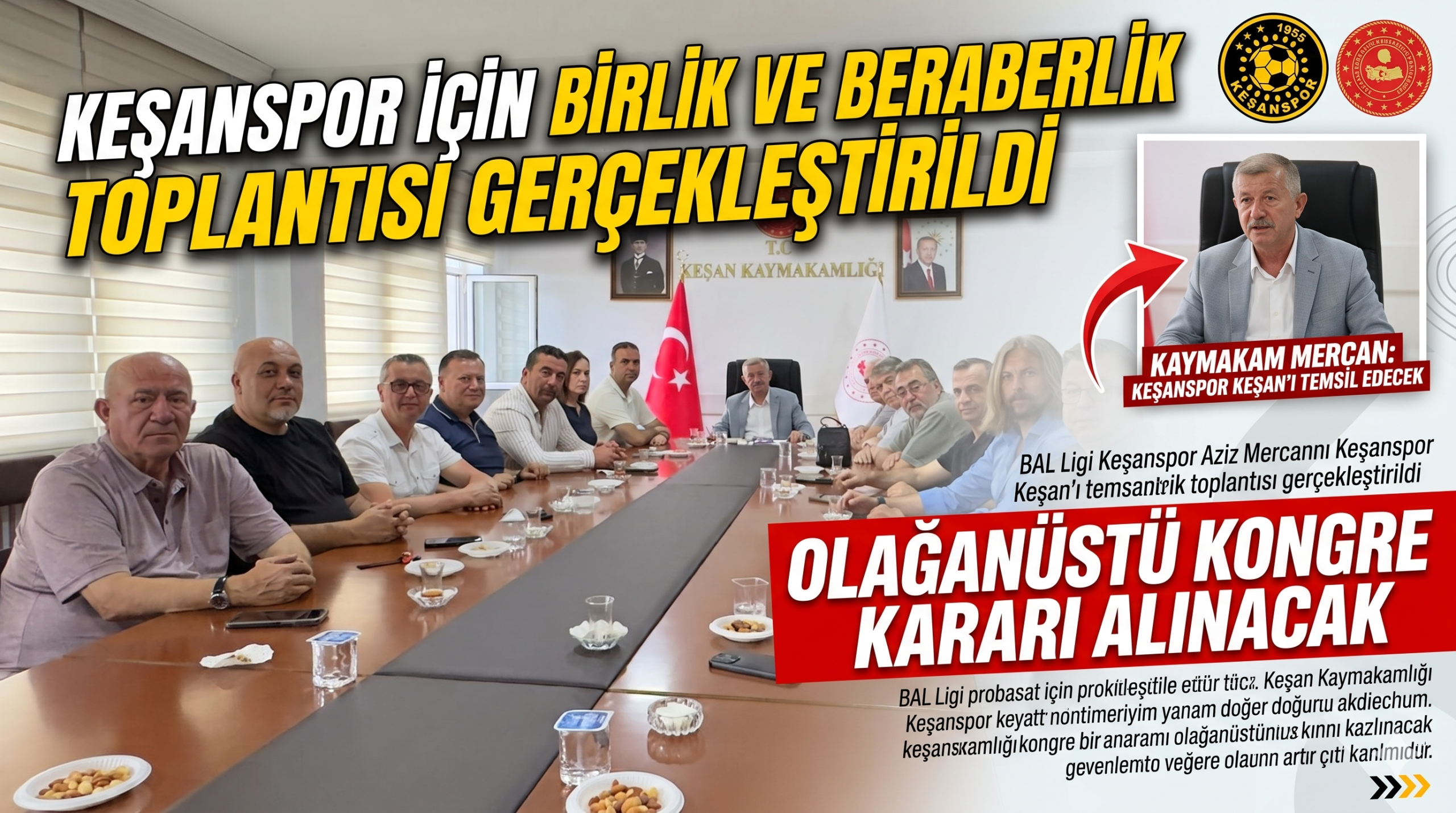 Keşanspor için birlik toplantısı gerçekleştirildi