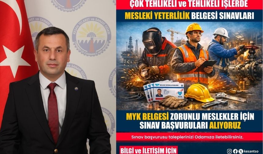 Mesleki Yeterlilik Belgelendirme sınavları düzenlenecek