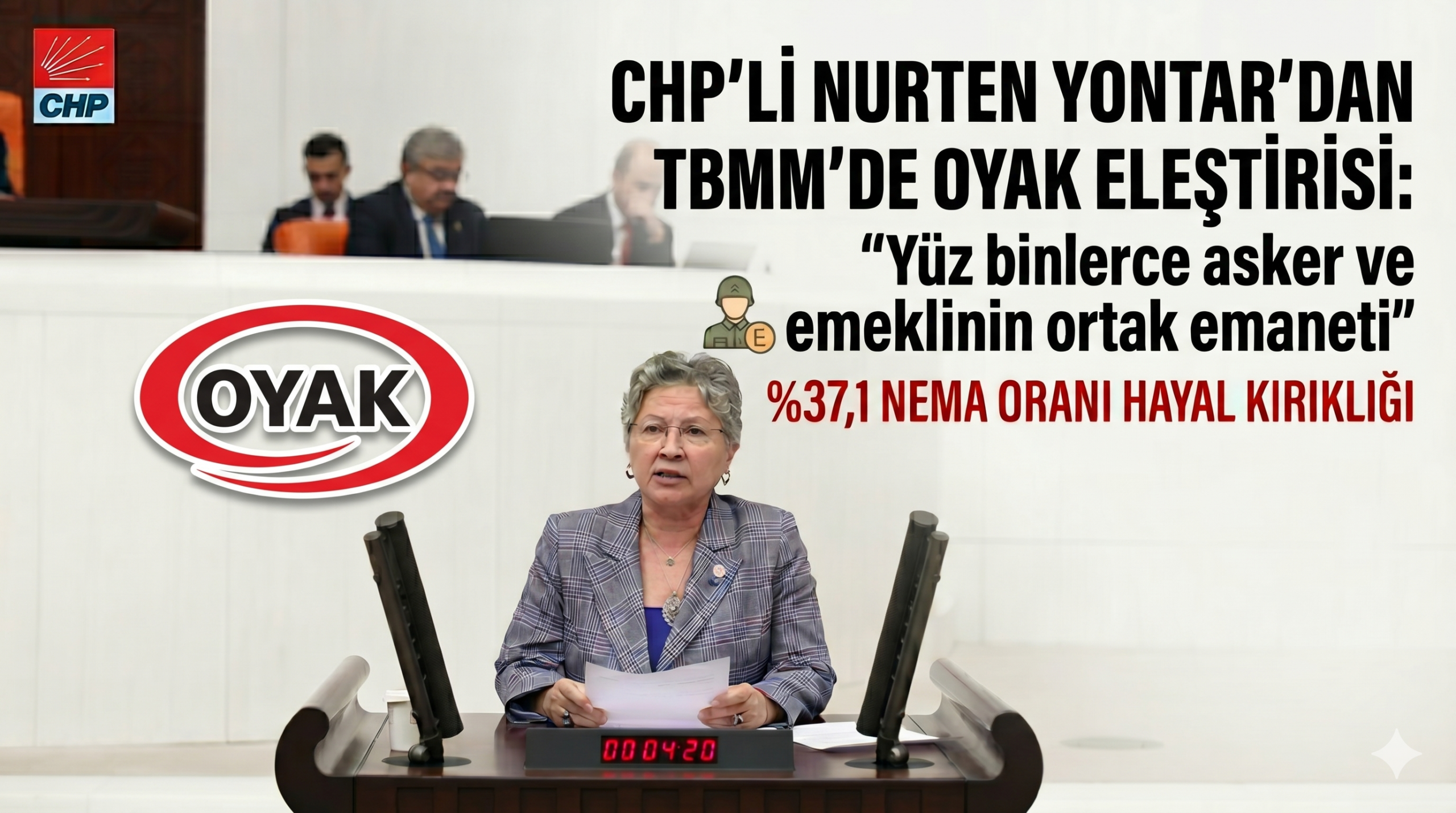 Nurten Yontar’dan TBMM’de OYAK eleştirisi