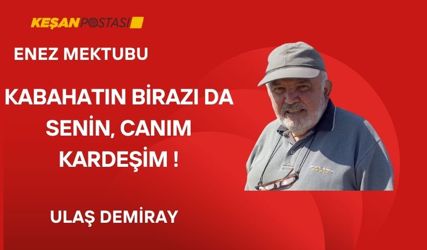 KABAHATIN BİRAZI DA SENİN, CANIM KARDEŞİM !