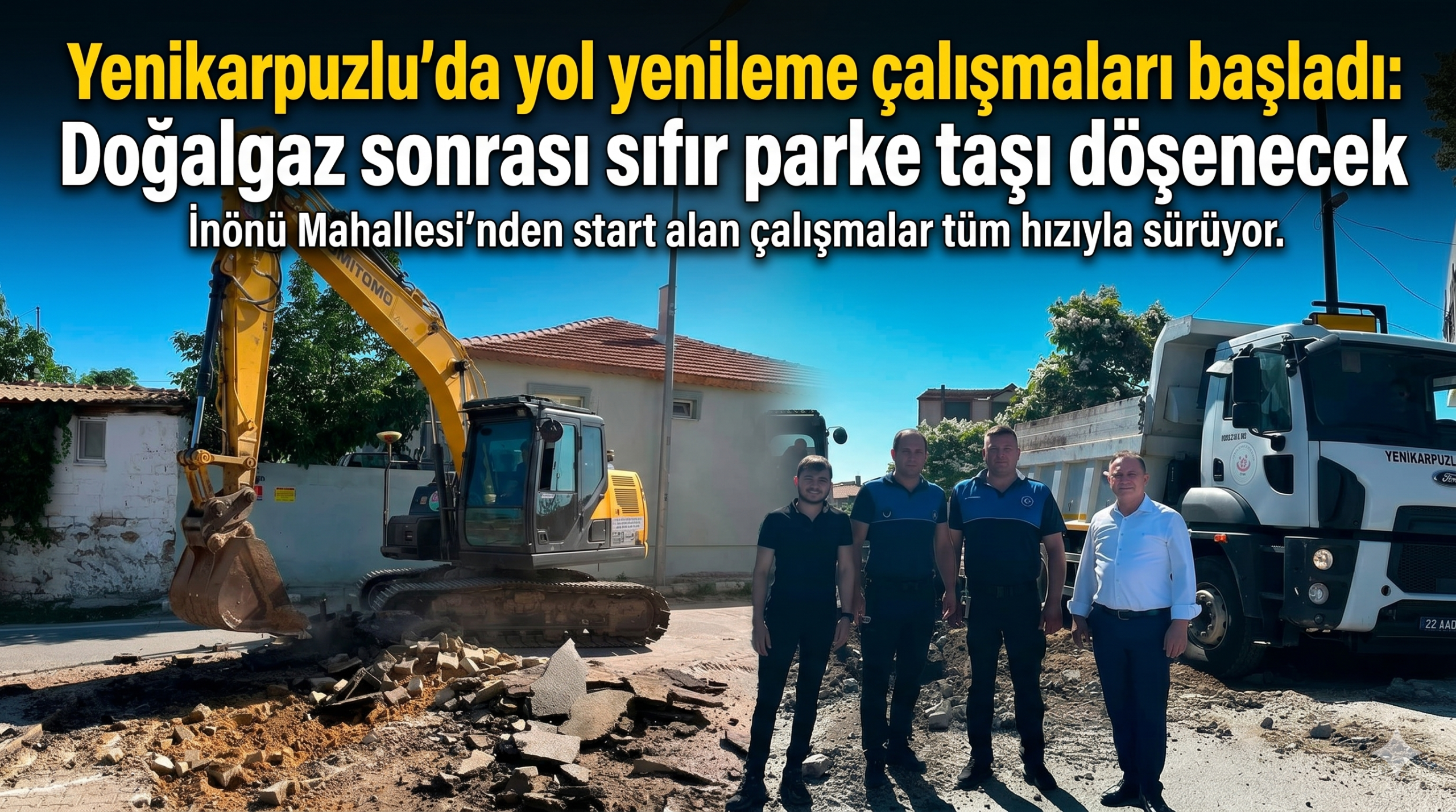 Yenikarpuzlu’da yol yenileme çalışmaları başladı