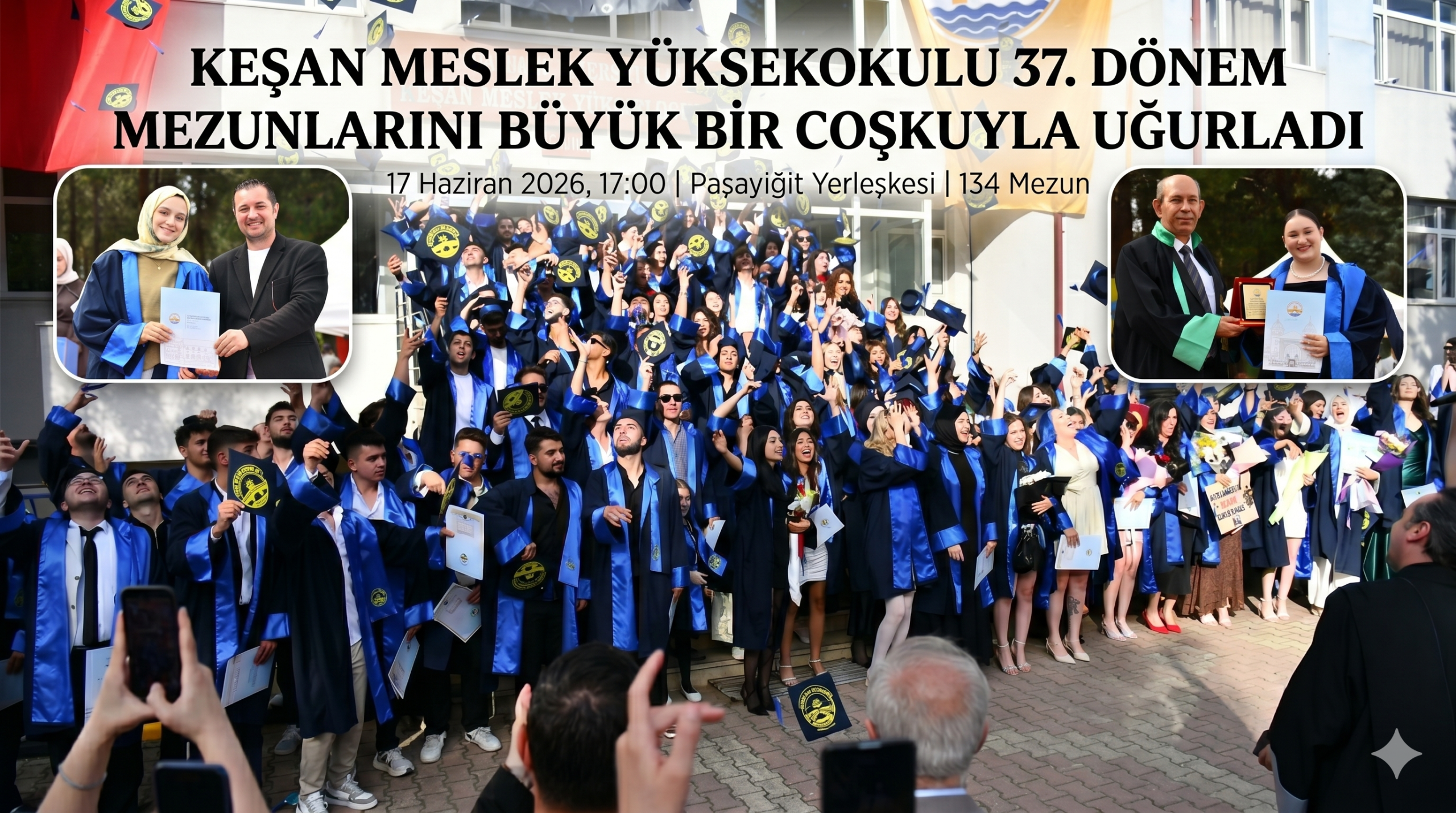 Keşan MYO’da mezuniyet coşkusu yaşandı