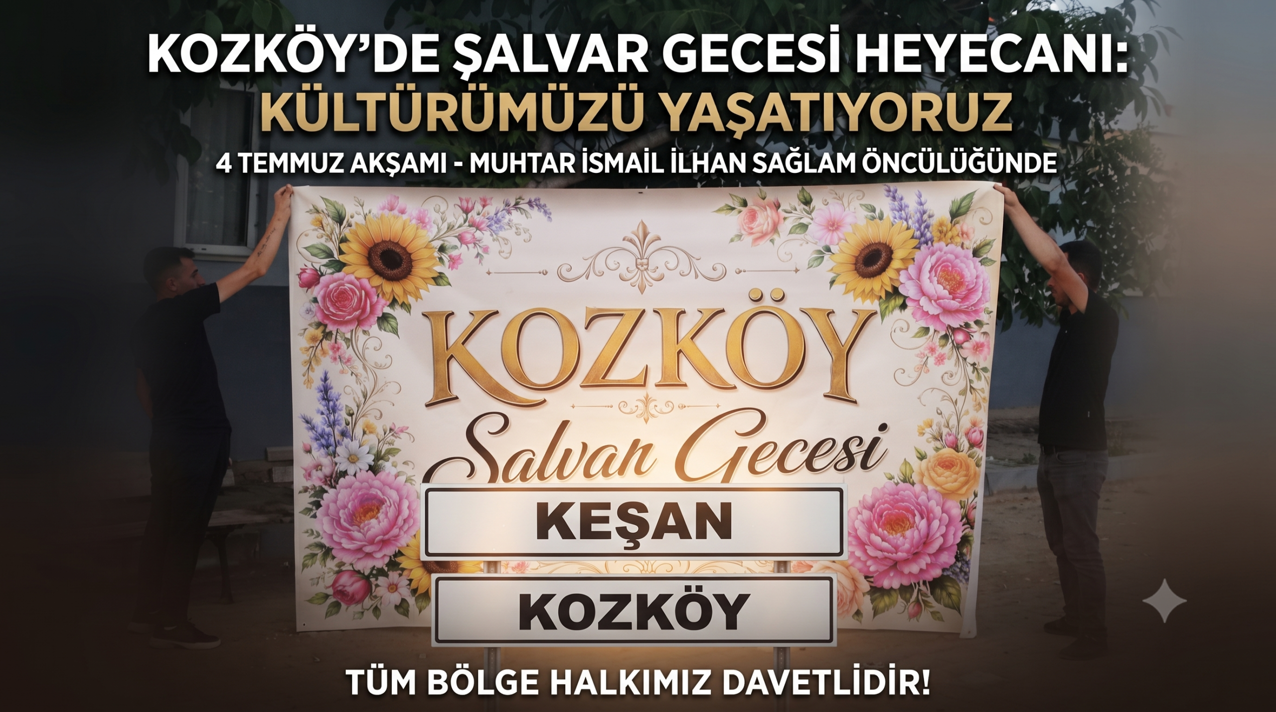 Kozköy’de Şalvar Gecesi 4 Temmuz’da
