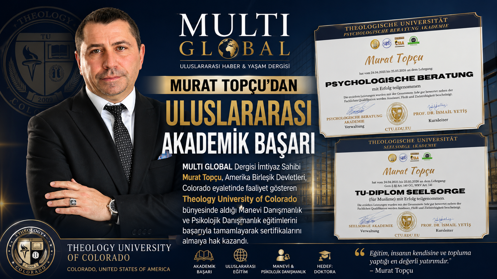 Murat Topçu’dan Uluslararası Akademik Başarı