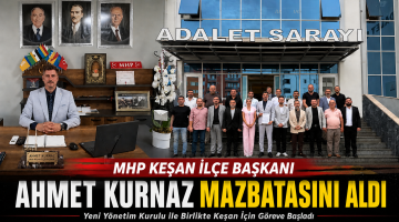 MHP Keşan İlçe Teşkilatı mazbatasını aldı