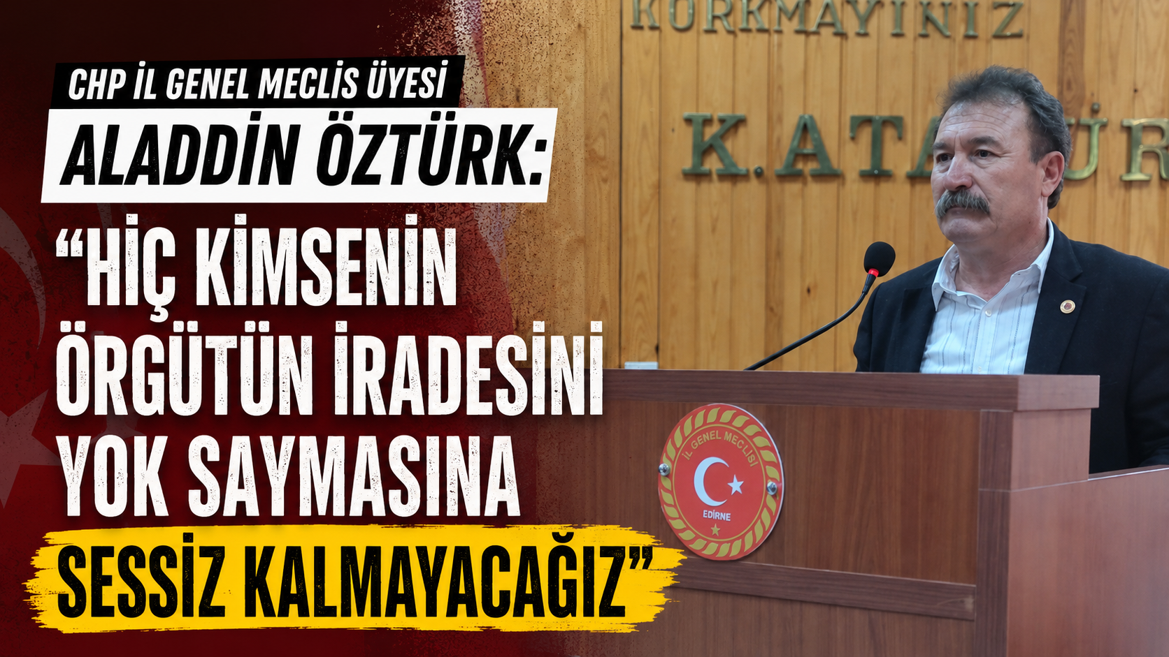 Öztürk: “Örgütün iradesini yok saymasına sessiz kalmayacağız”