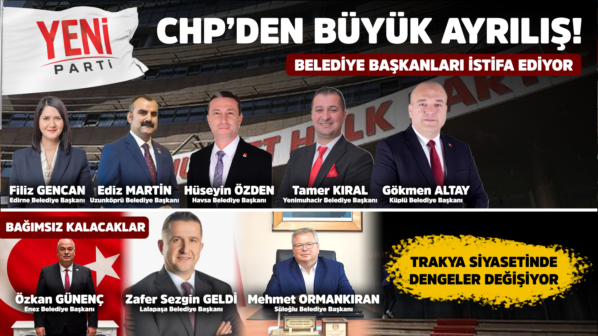 Edirne de 5 Belediye Başkanı CHP’den istifa edecek iddiası