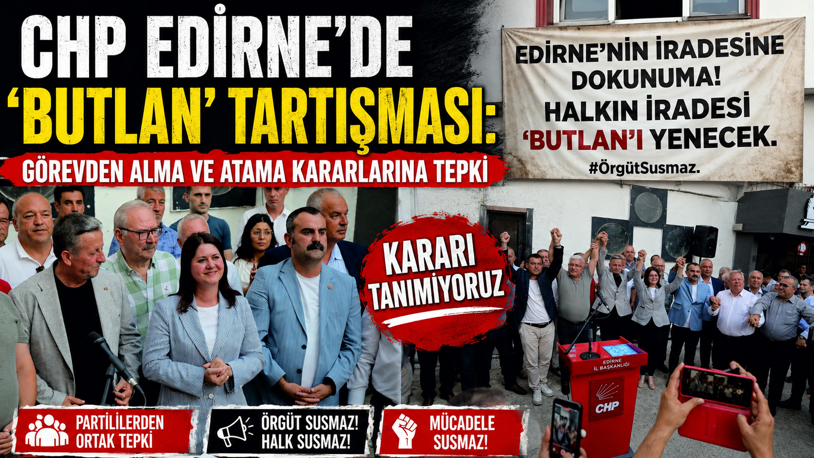 CHP Edirne’de görevden alma ve atama kararlarına tepki