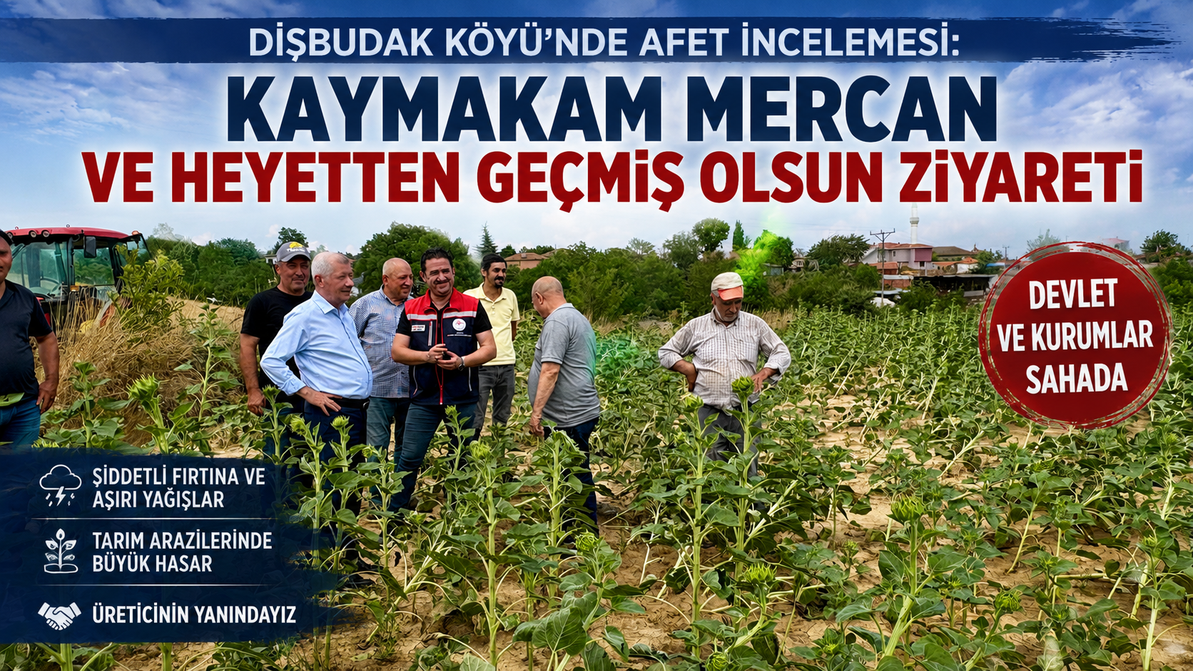 Kaymakam Mercan ve heyetten geçmiş olsun ziyareti