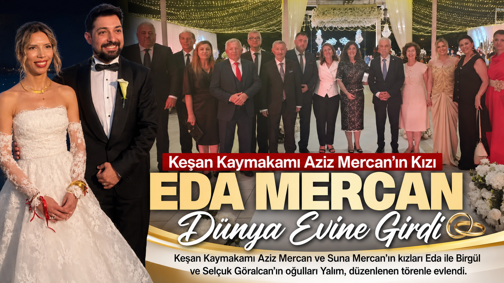 Aziz Mercan’ın Kızı Eda Mercan dünya evine girdi