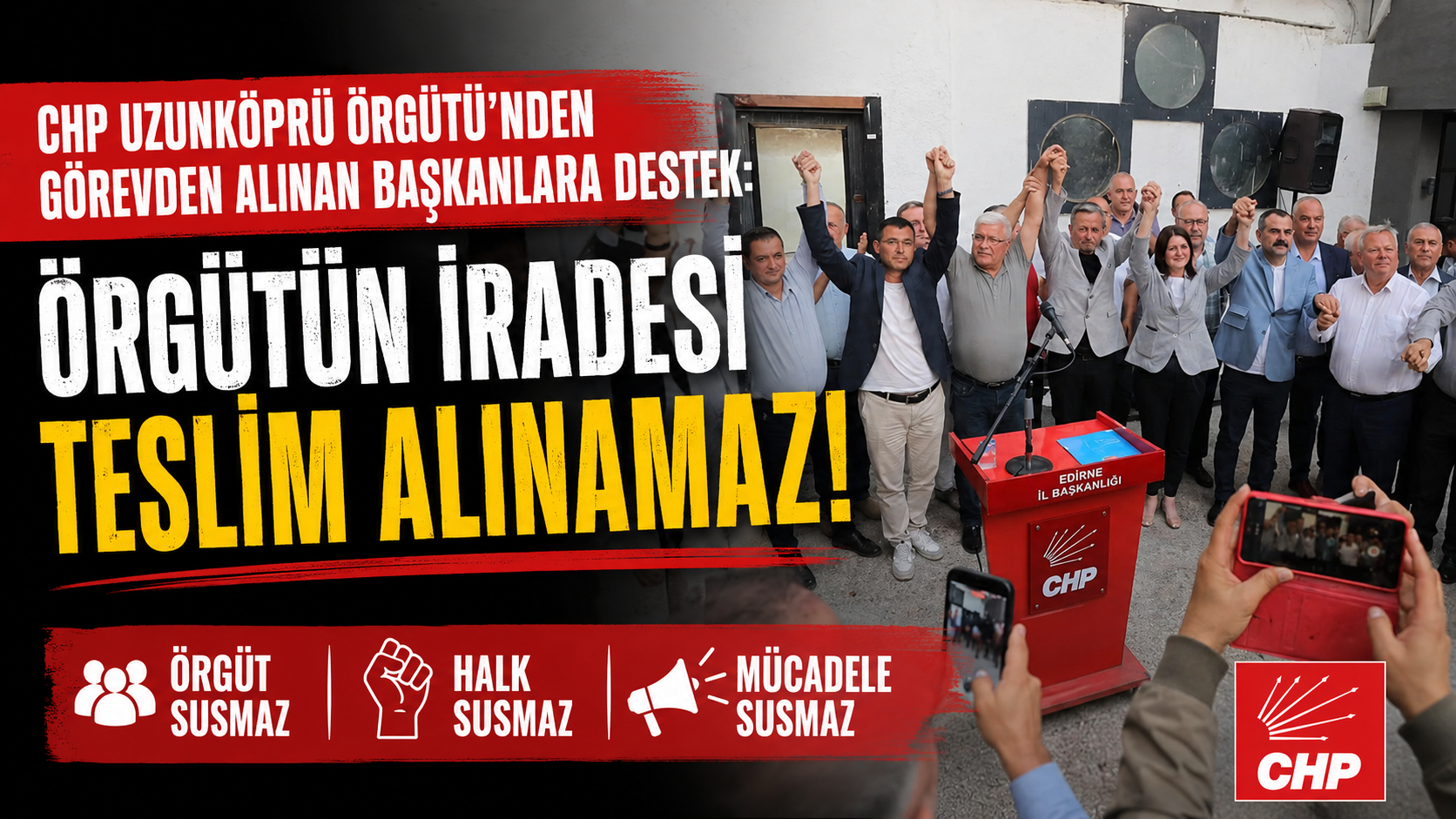 “Örgütün iradesi teslim alınamaz”
