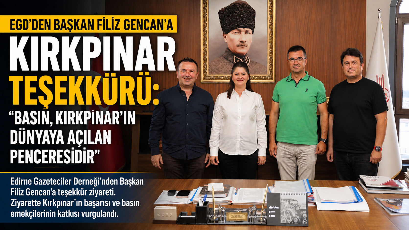 EGD’den Başkan Filiz Gencan’a Kırkpınar Teşekkürü