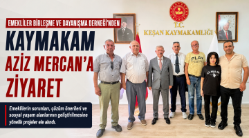 Emeklilerden Kaymakam Mercan’a ziyaret