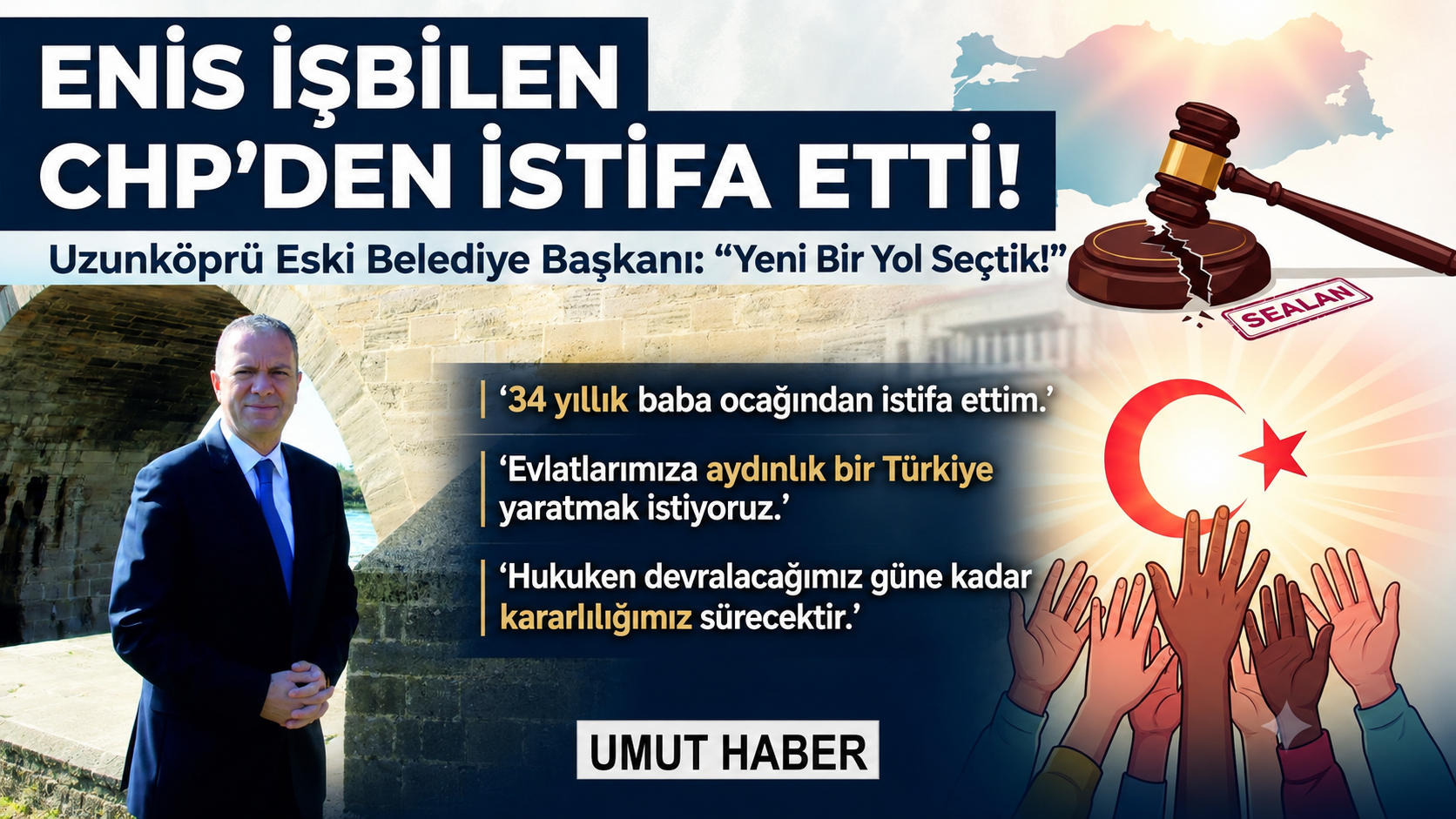 Belediye Başkanı Enis İşbilen CHP’den istifa etti