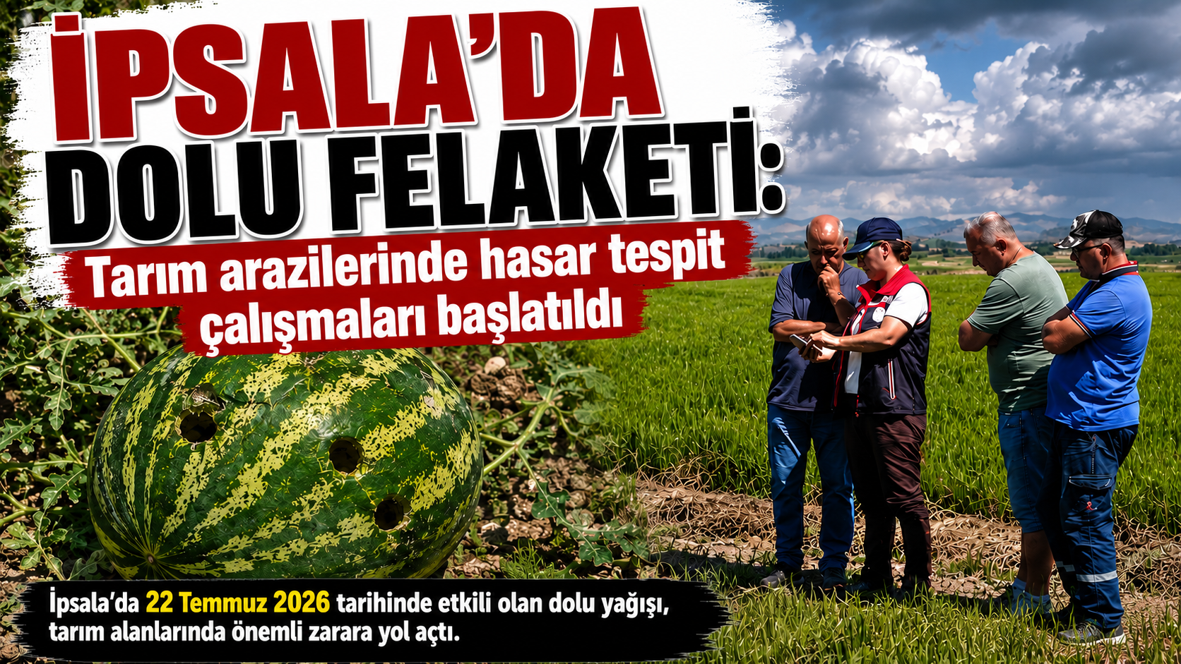 Tarım arazilerinde hasar tespit çalışmaları başlatıldı