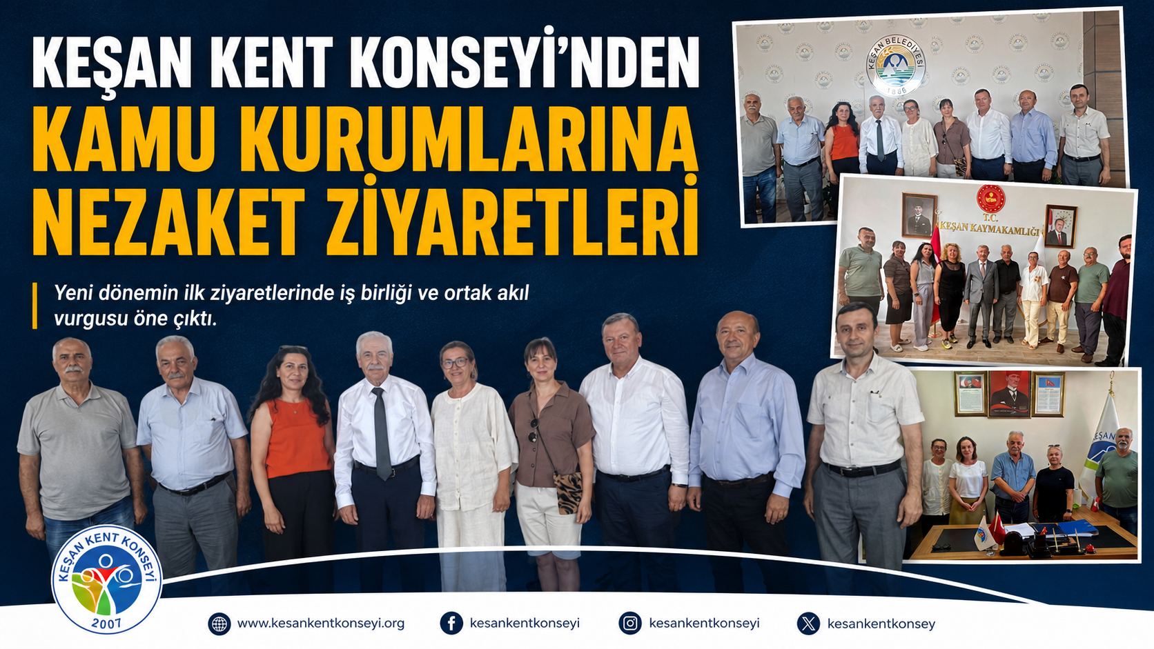 Keşan Kent Konseyi’nden kamu kurumlarına nezaket ziyaretleri