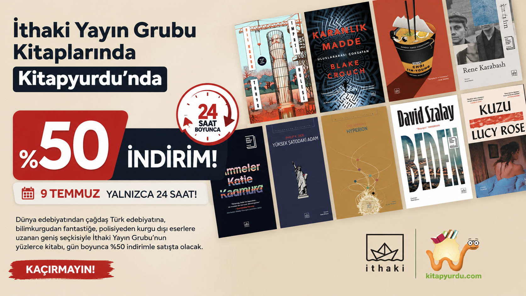 24 Saatlik %50 İndirim Kampanyası
