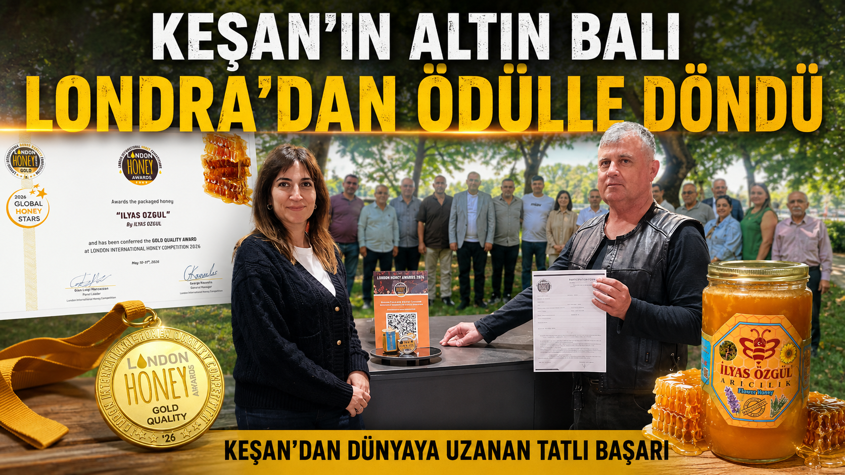 Keşan’ın Altın Balı Londra’dan ödülle döndü