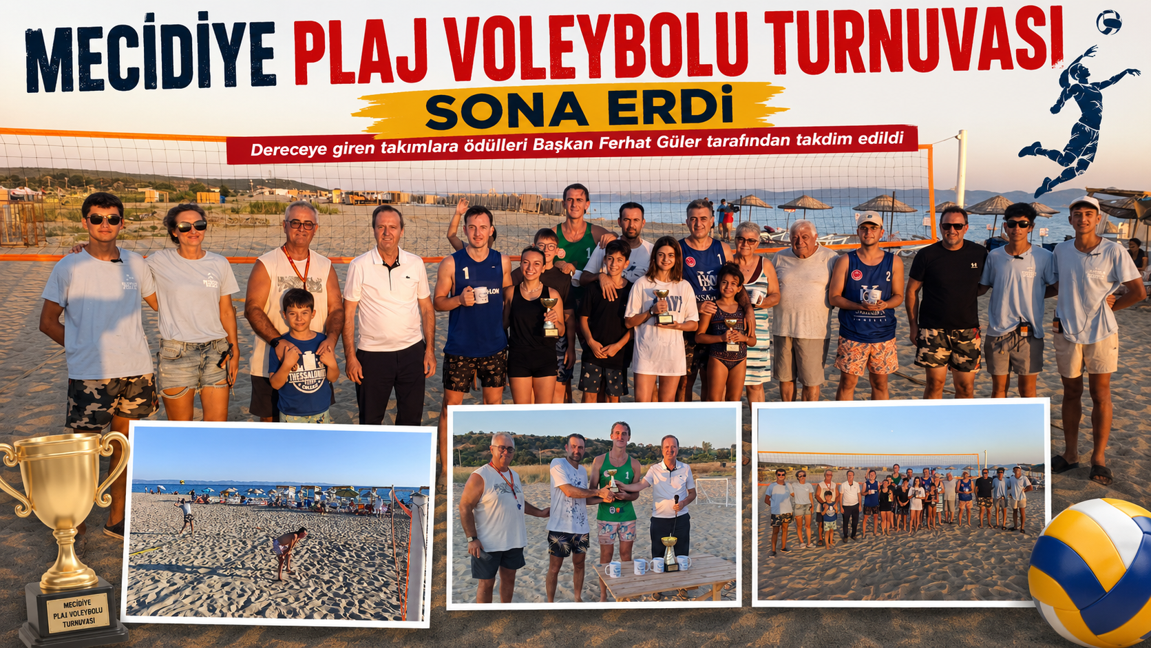 Mecidiye Plaj Voleybolu Turnuvası sona erdi
