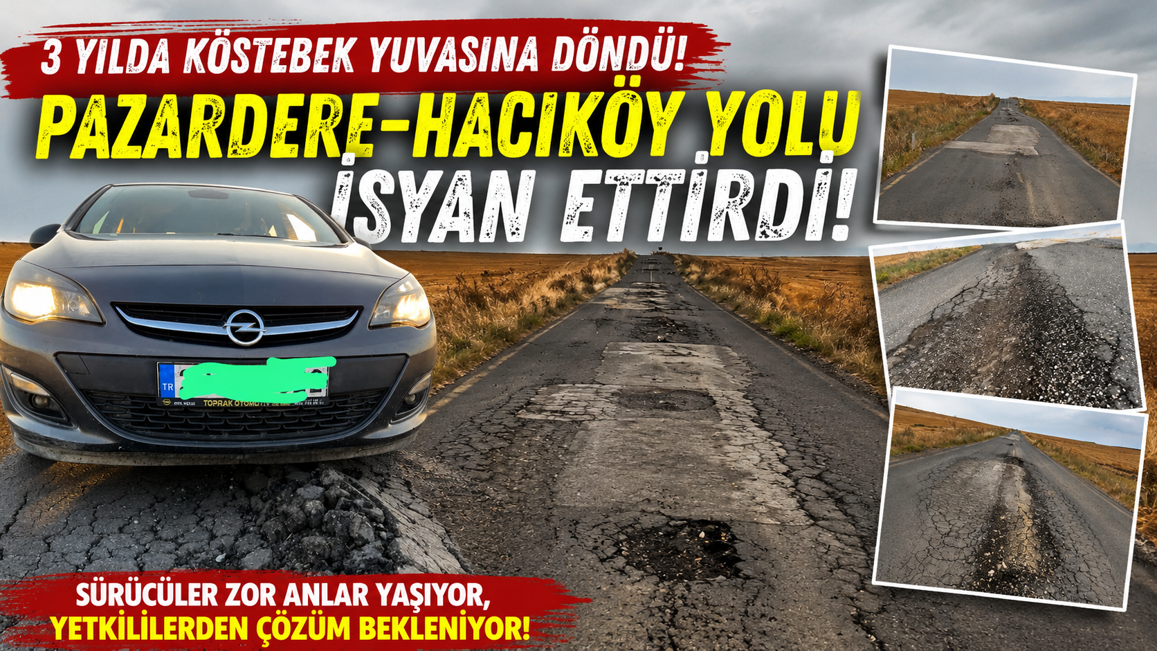 Pazardere–Hacıköy yolu isyan ettirdi