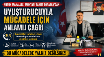 Samet Borazan’dan uyuşturucuyla mücadele için anlamlı çağrı