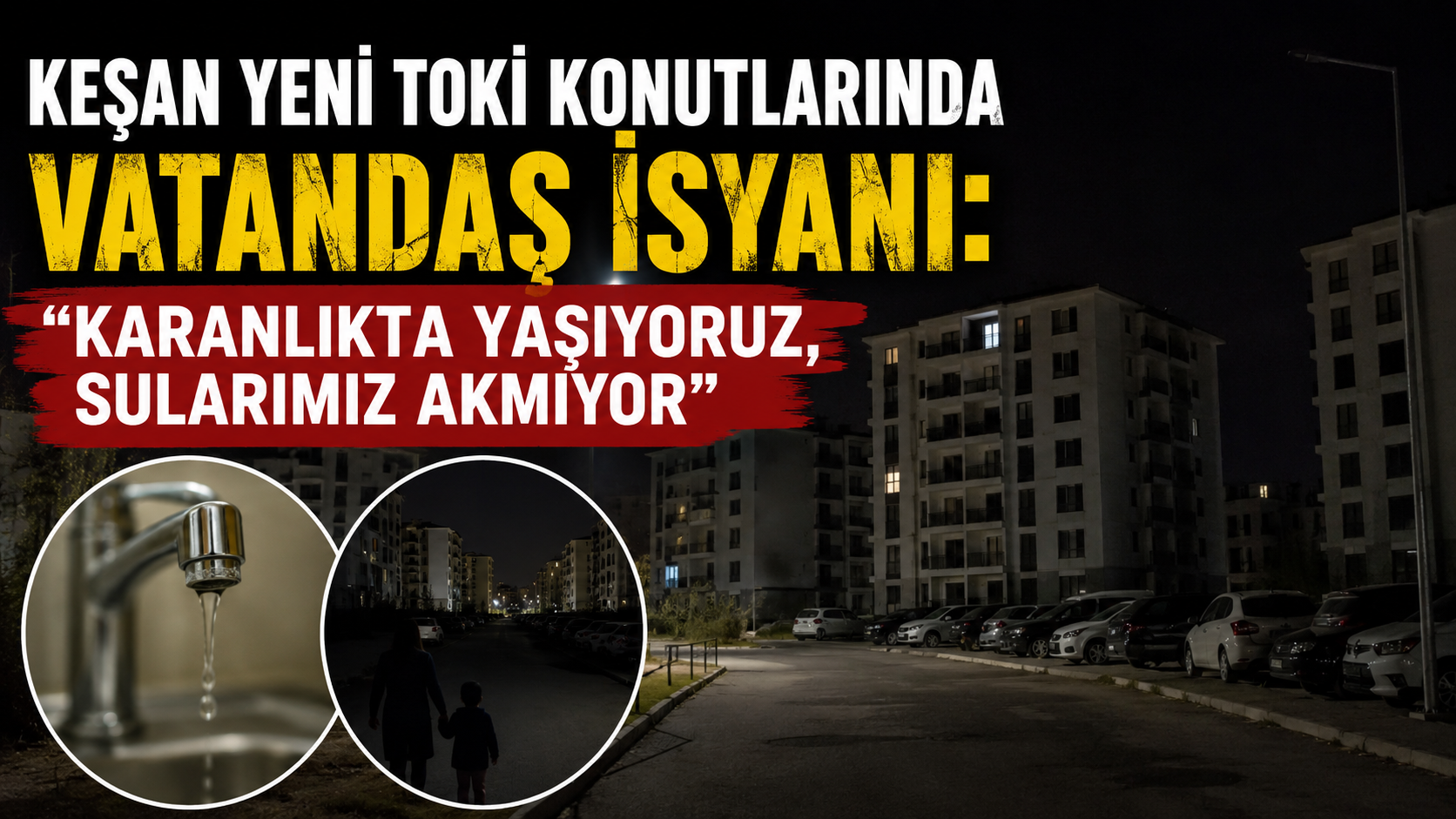 Keşan yeni TOKİ Konutlarında vatandaş isyanı