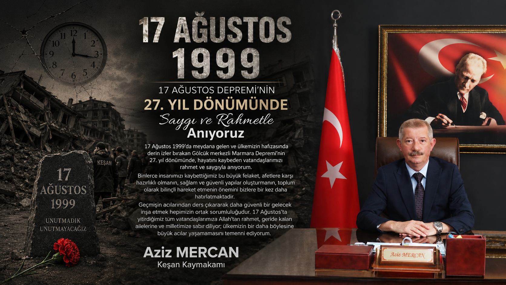Mercan’dan 17 Ağustos depremi açıklaması