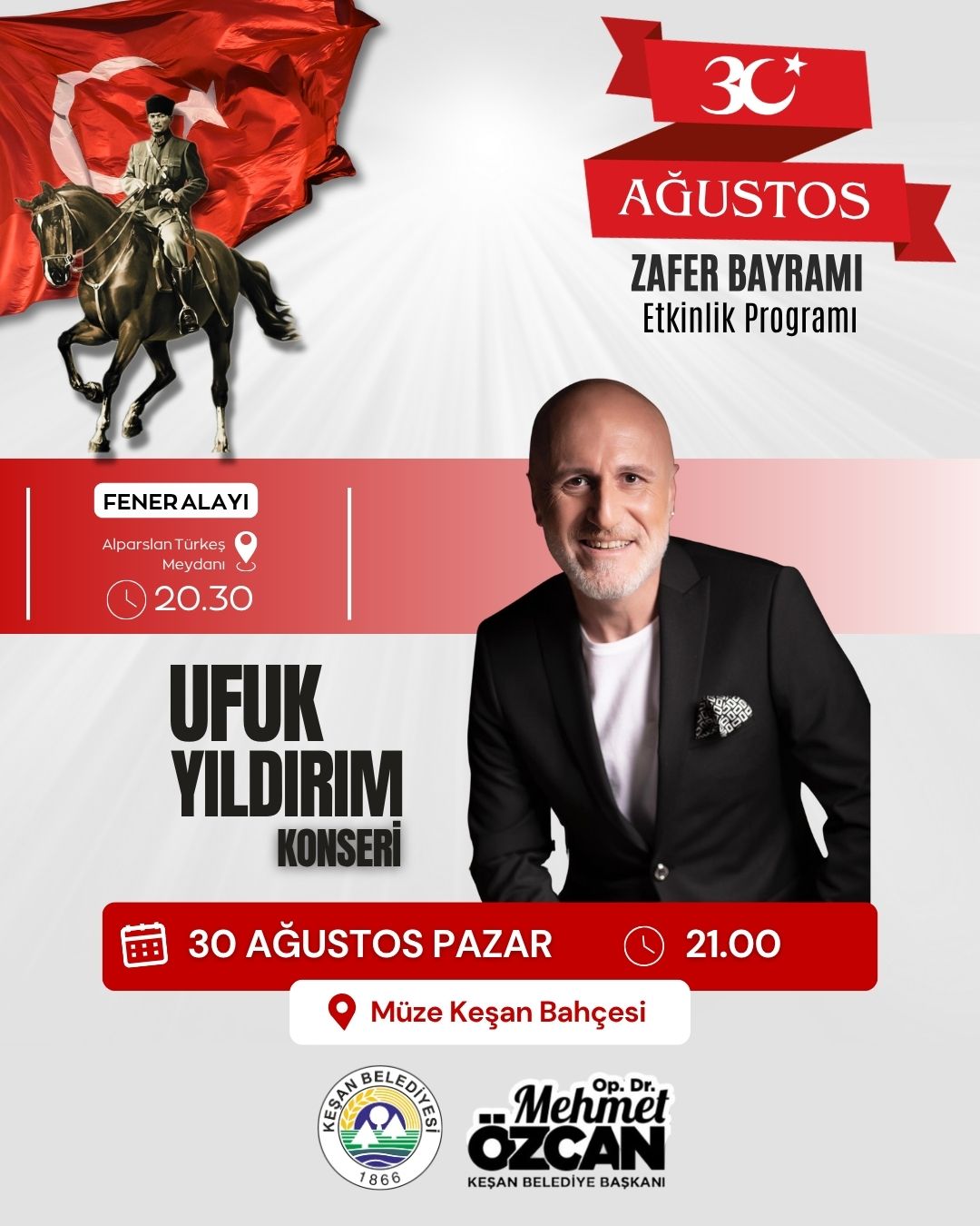 30 Ağustos Zafer Bayramı Coşkusu konserle taçlanacak