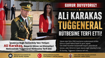 Ali Karakaş Tuğgeneralliğe yükseltildi!