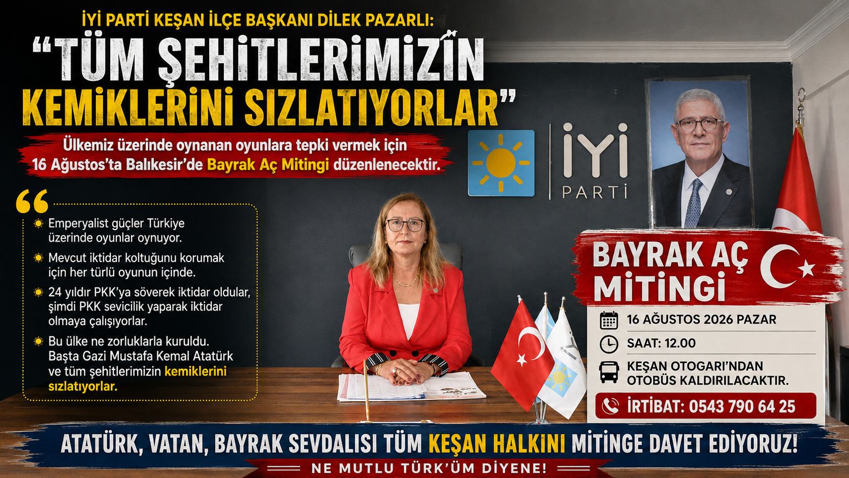 Pazarlı; “Tüm şehitlerimizin kemiklerini sızlatıyorlar”