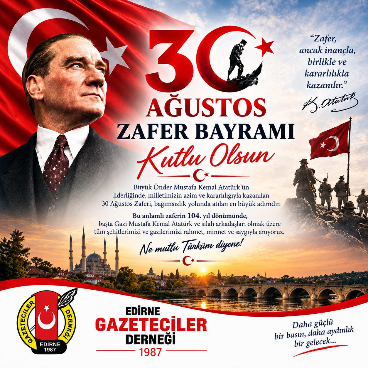 EGD’den 30 Ağustos Zafer Bayramı mesajı