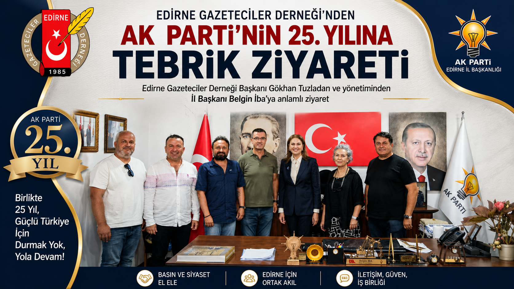 EGD’den AK Parti’nin 25. yılına tebrik ziyareti