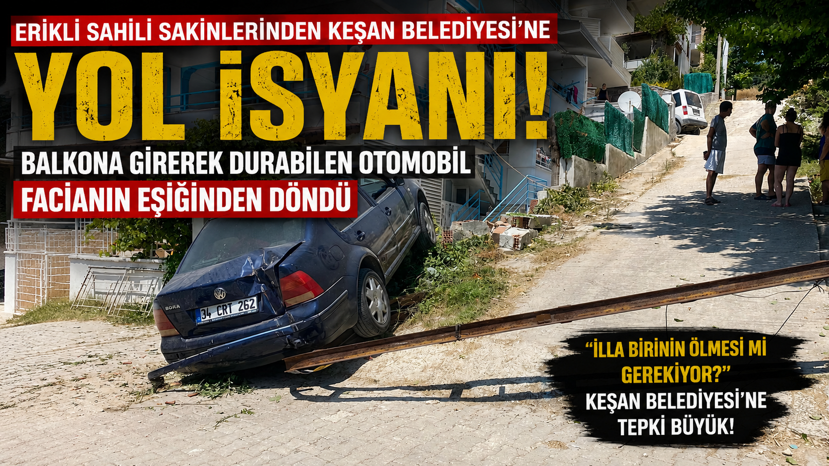 Erikli’deki kazada faciadan dönüldü