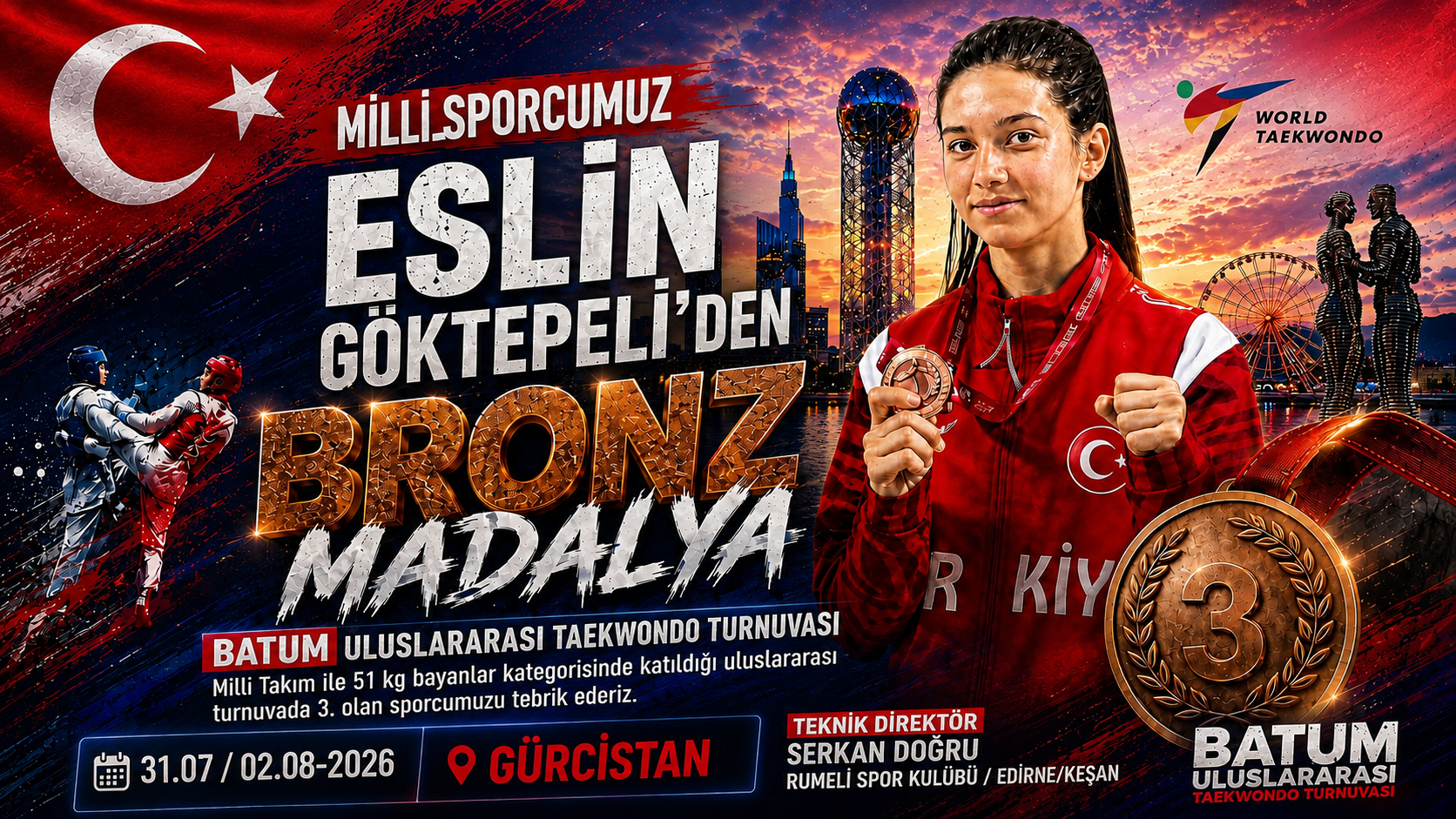 Eslin’den Gürcistan’da bronz madalya