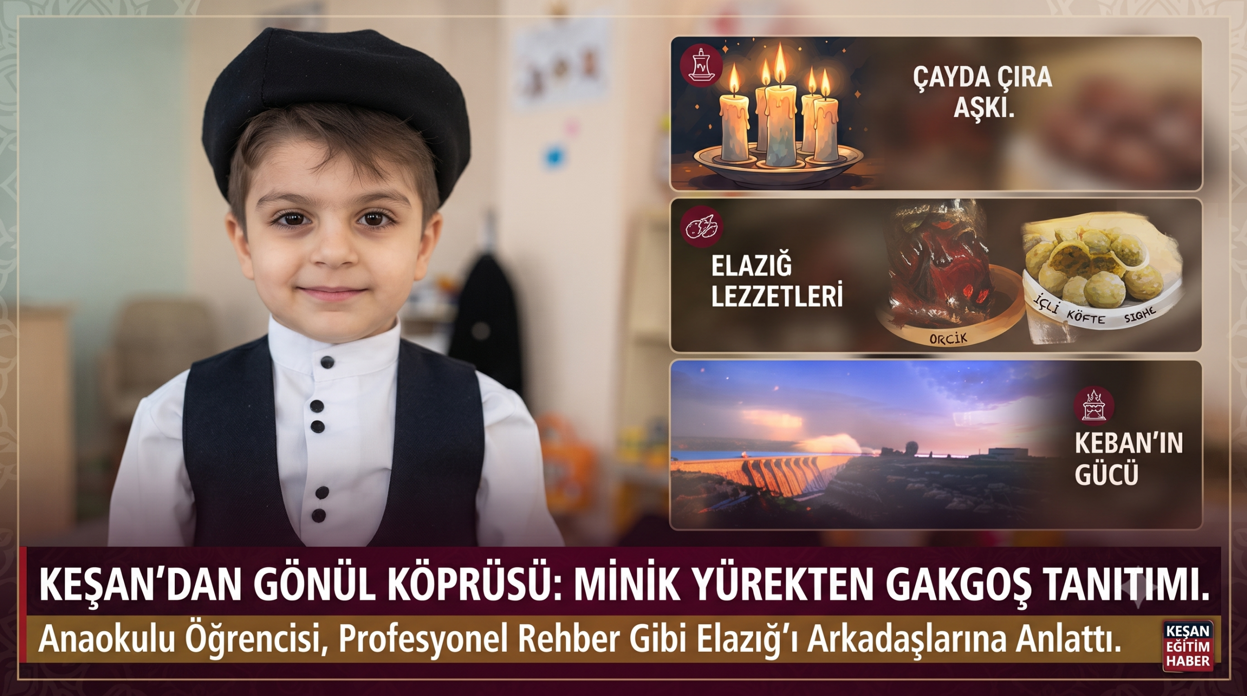 Minik Gakgoş’tan Keşan’da Elazığ’a gönül köprüsü