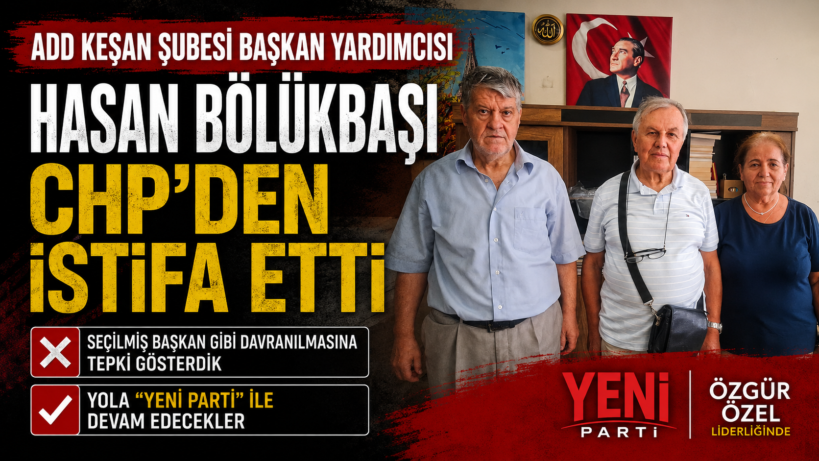 Hasan Bölükbaşı ve eşi CHP’den istifa etti