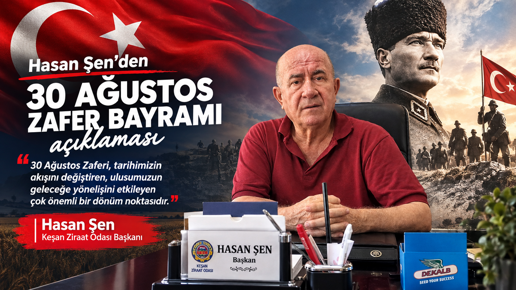 Hasan Şen’den 30 Ağustos Zafer Bayramı açıklaması