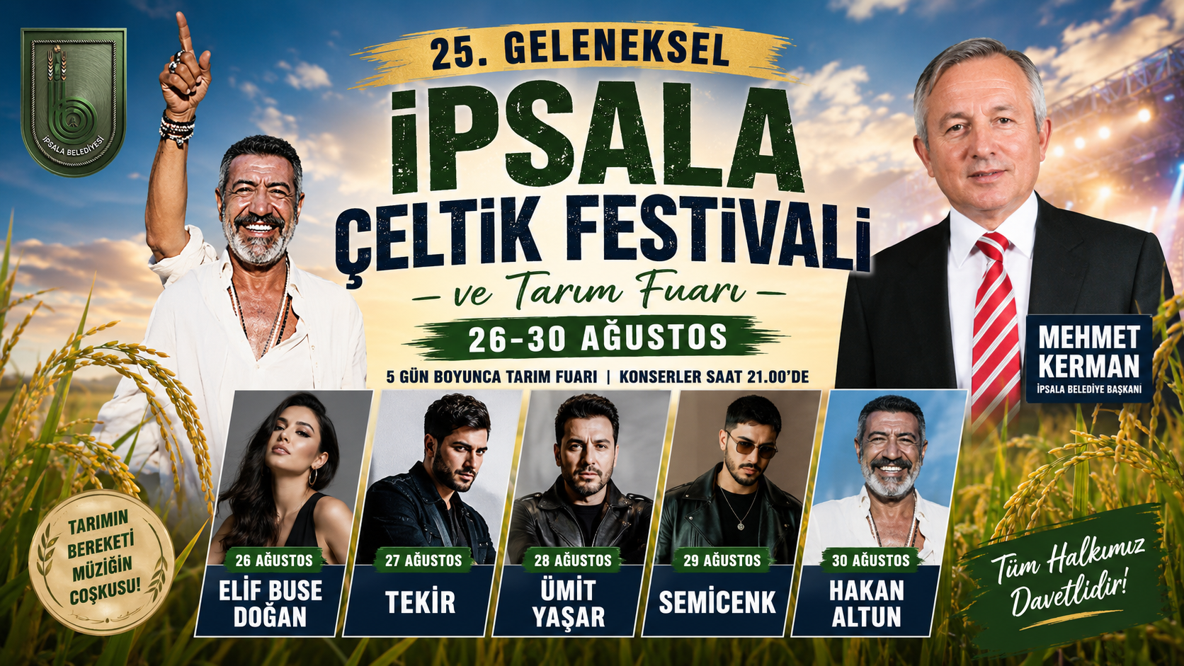 İpsala’da Festival Heyecanı 26 Ağustos’ta başlıyor!