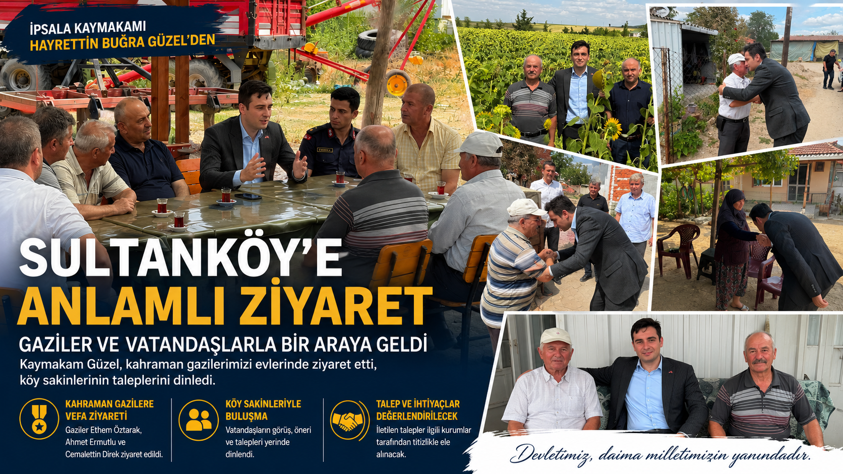 Güzel, “Gaziler ve vatandaşlarla bir araya geldi”