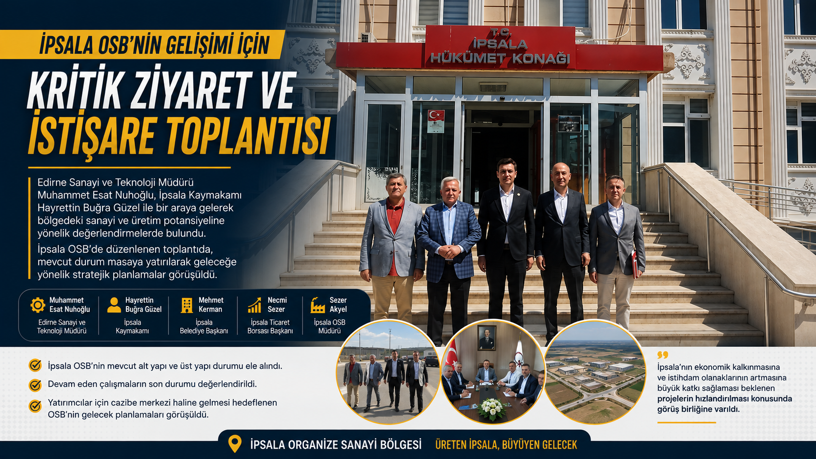 İpsala OSB’nin gelişimi için kritik ziyaret