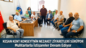 Keşan Kent Konseyi’nin nezaket ziyaretleri sürüyor