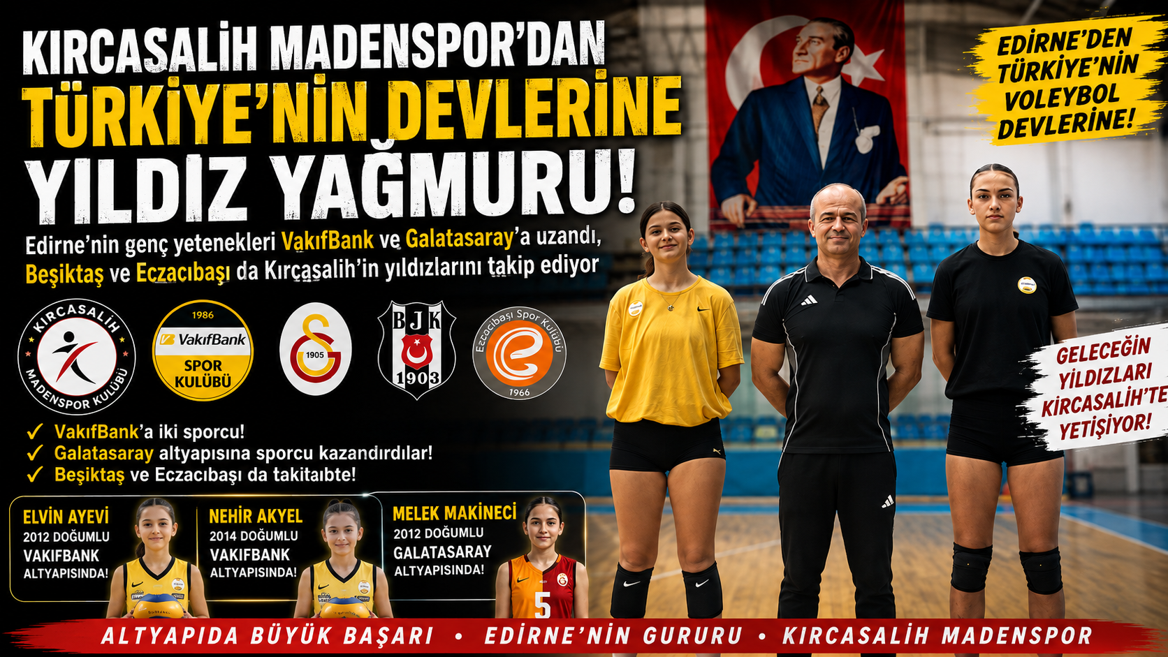 Kırcasalih Madenspor’dan Türkiye’nin devlerine yıldız yağmuru!