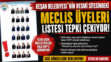 Keşan Belediyesi sitesinde kafa karıştıran sorular