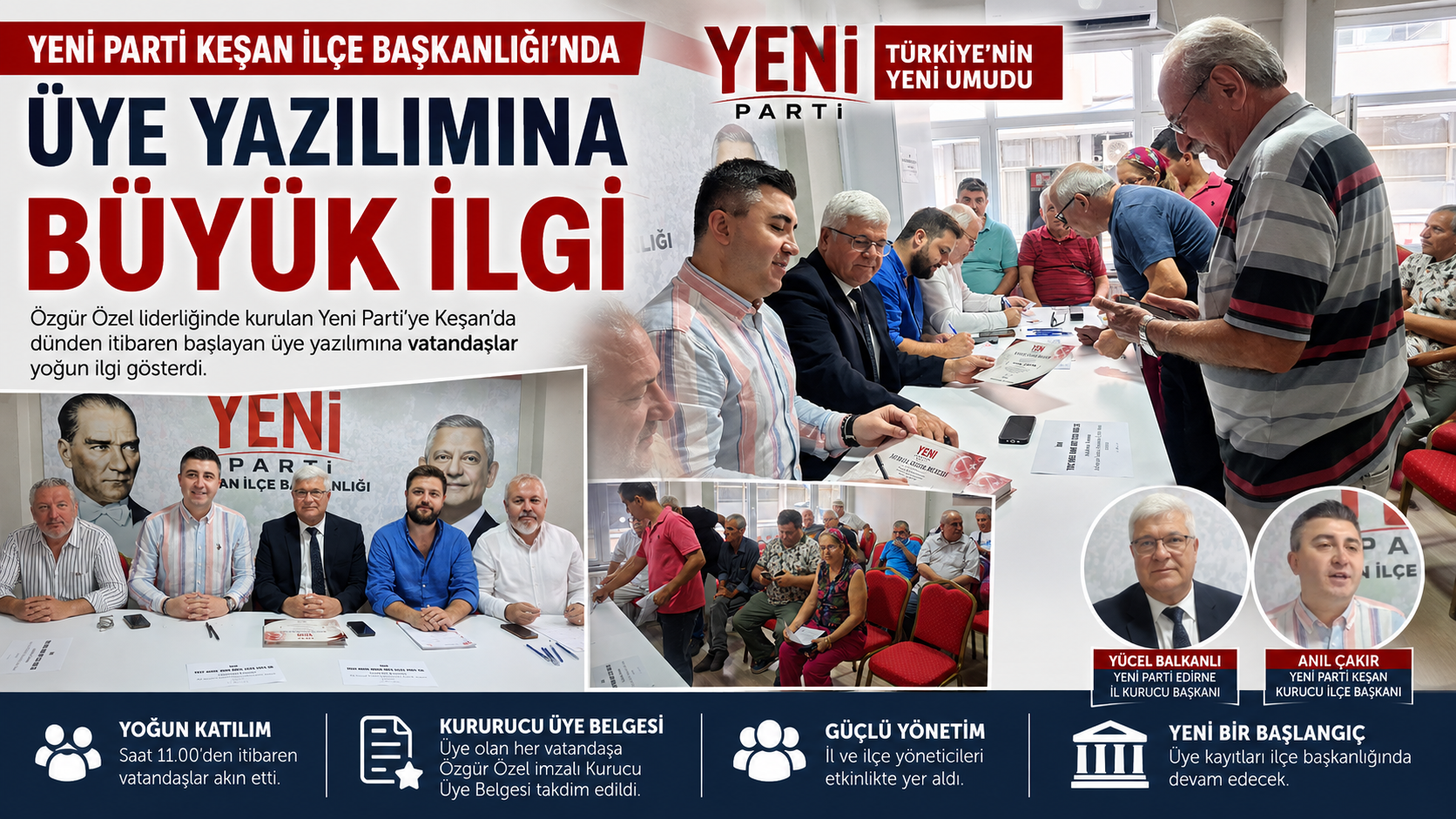 YENİ Parti’nin üye yazılımına büyük ilgi