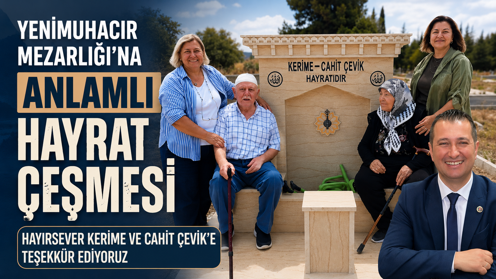 Yenimuhacir Mezarlığı’na anlamlı hayrat çeşmesi